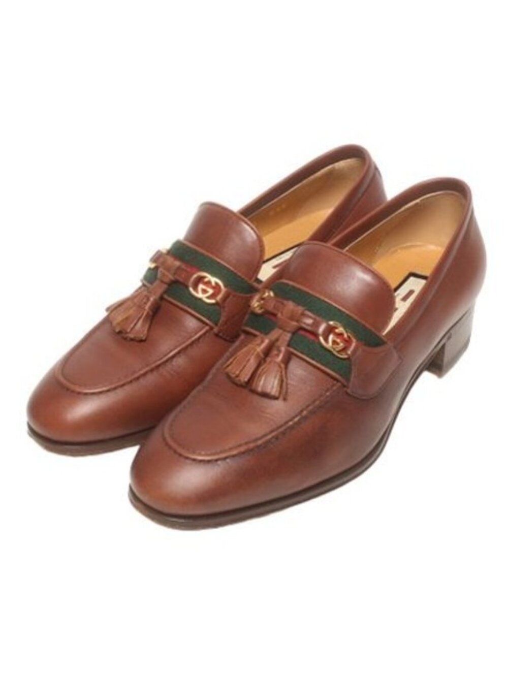 Gucci Tassel Loafers Interlocking G Web Line